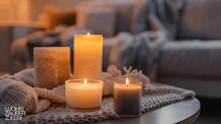 Couchtisch Dekorieren mit Kerzen
