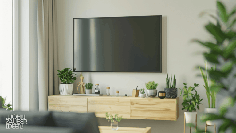 TV Wand Ideen mit schwebendem Tv Board