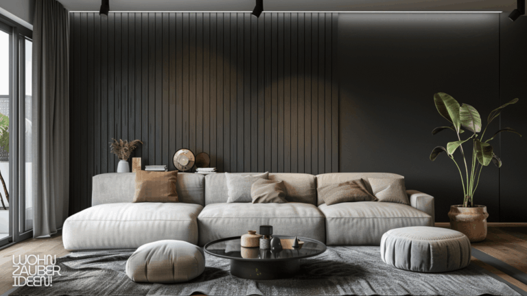 Wohnzimmer mit Akzentwand