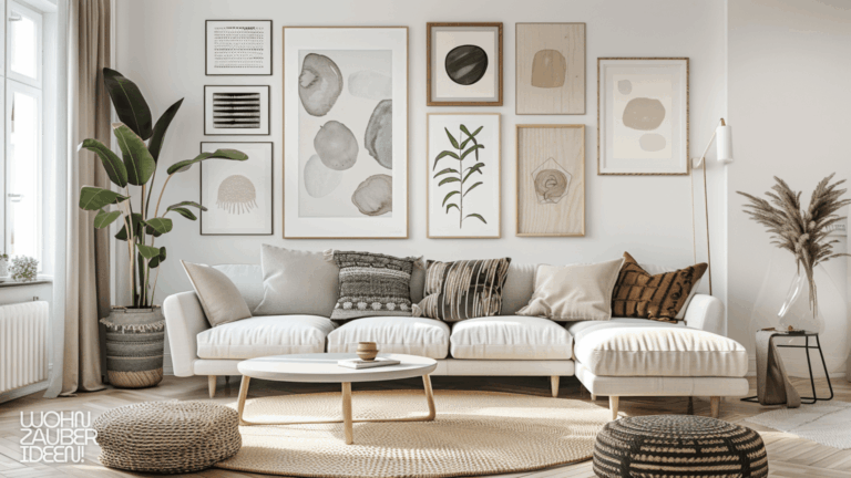 Wohnzimmer mit Wandbildern