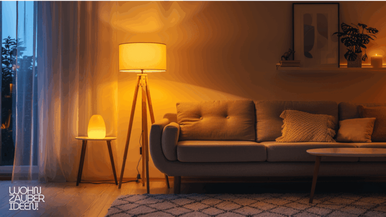 Wohnzimmer mit warmen licht