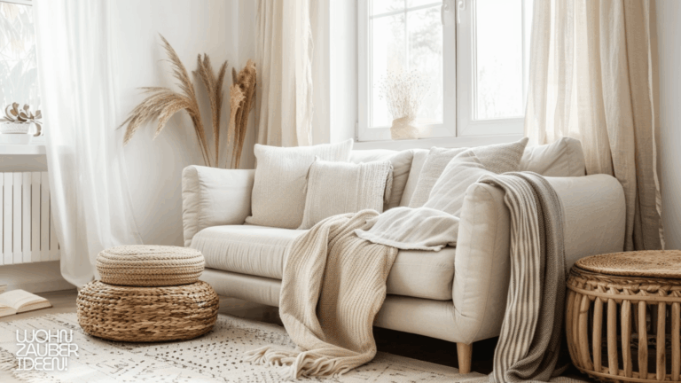 Moderne Wohnzimmer Ideen mit weichen textilien