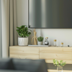 TV Wand Ideen schwebend 1