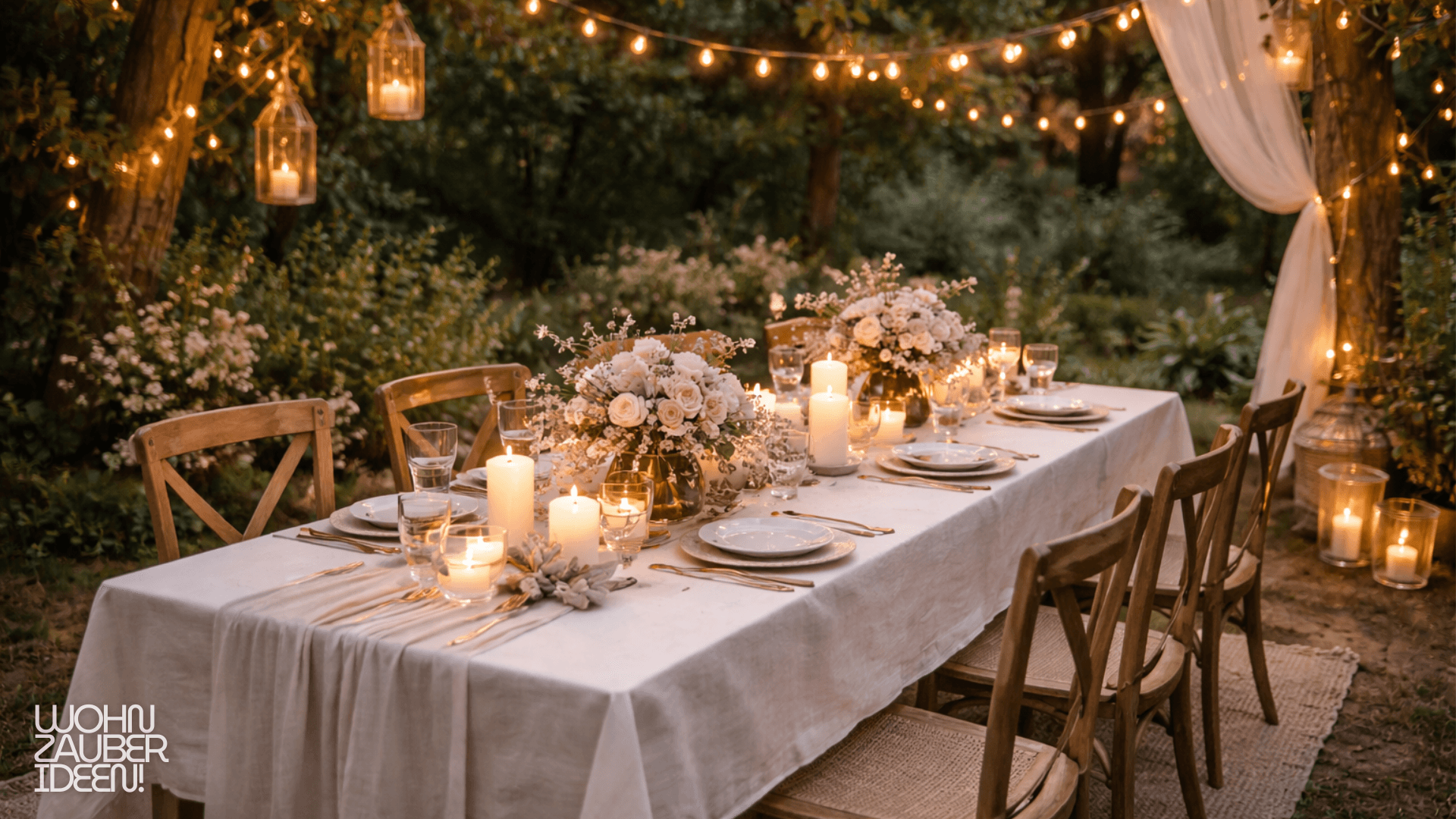 Romantische Gartenparty Deko