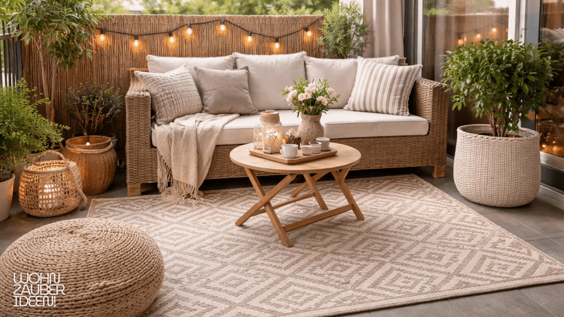 Balkon gestalten in der Mietwohnung Outdoor Teppich