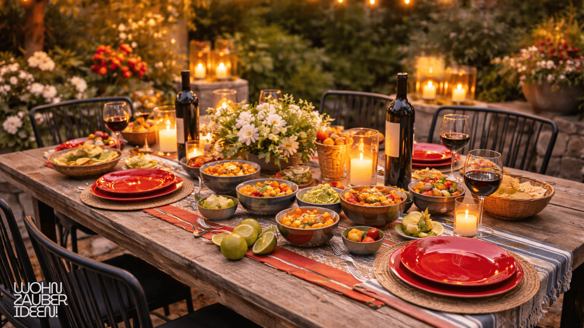 Gartenparty Deko im Salsa-Stil