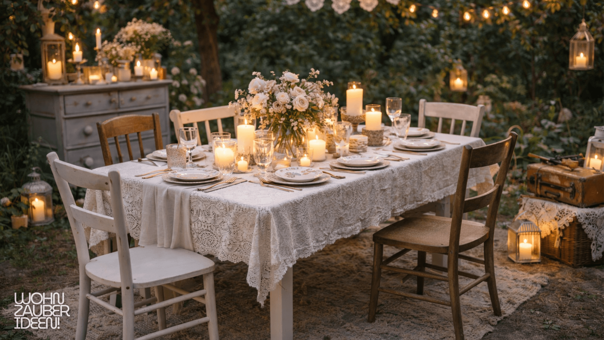 Vintage Gartenparty Deko