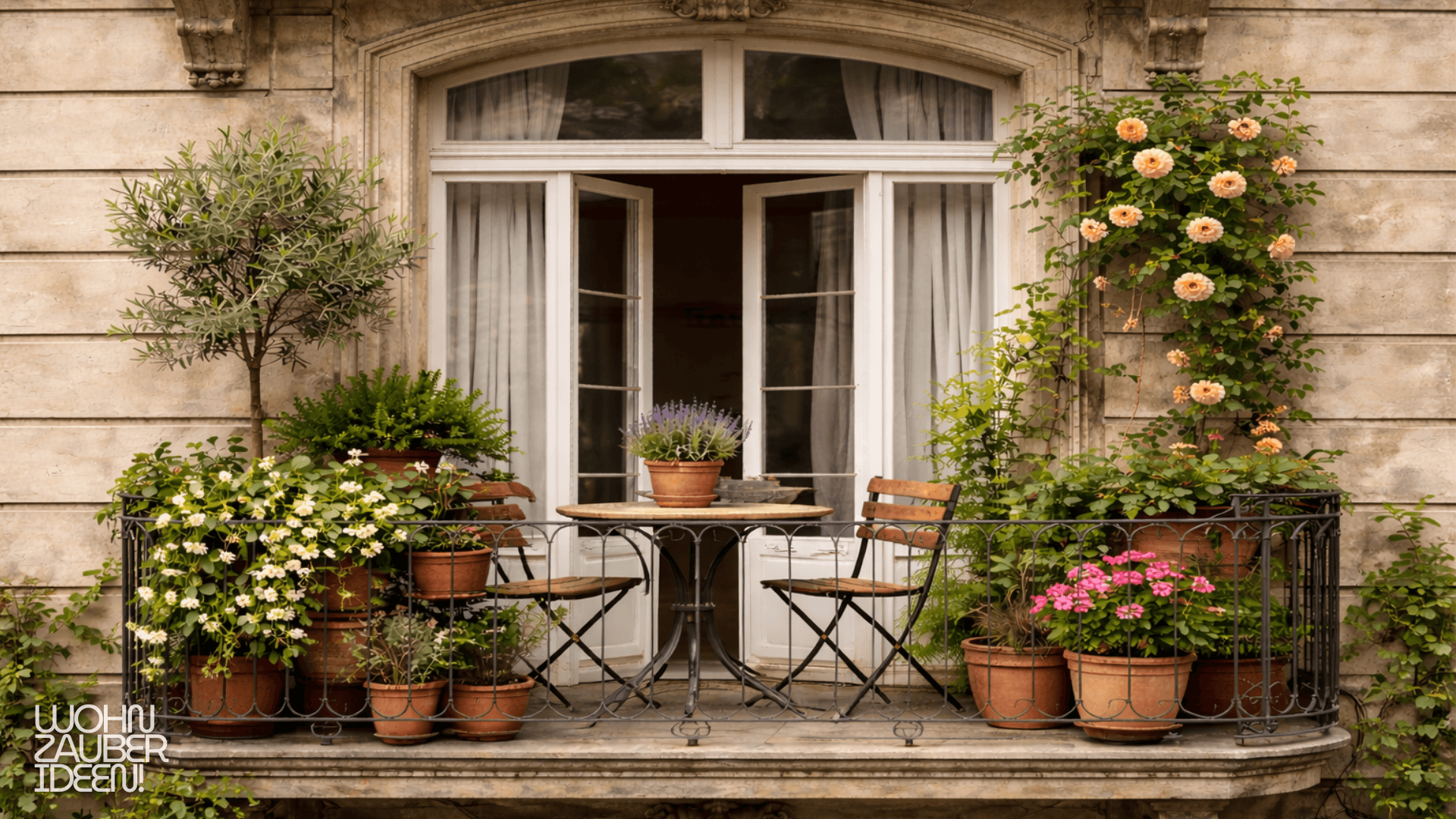 Balkon gestalten in der Mietwohnung mit Pflanzen