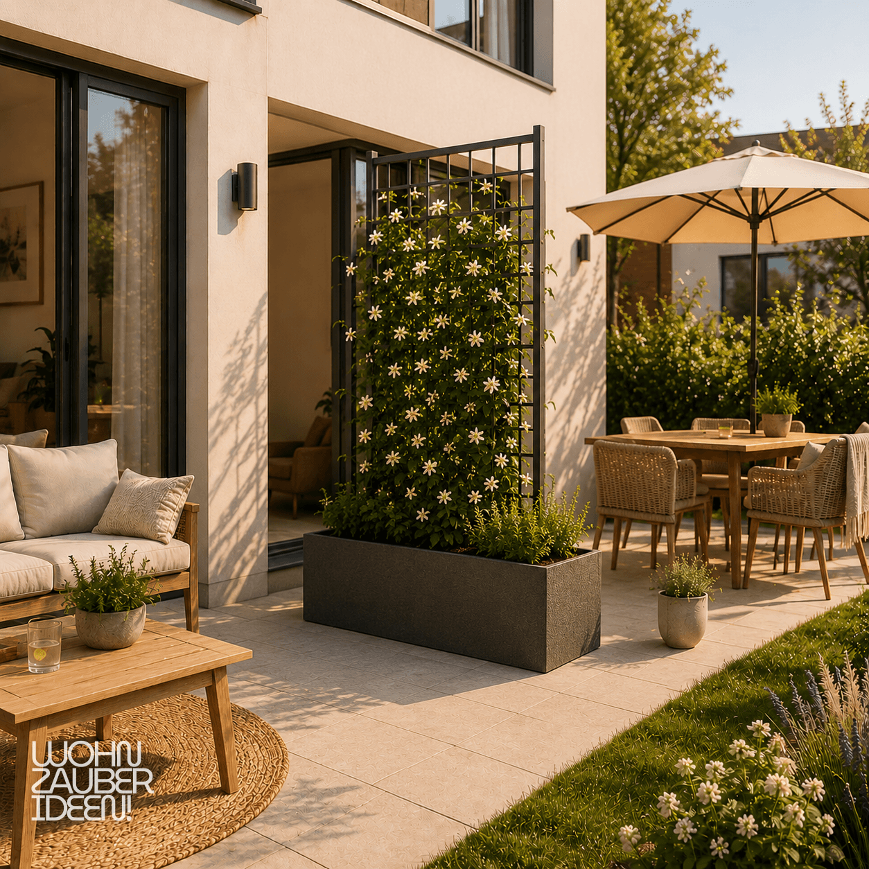 Balkon Sichtschutz Rankgitter