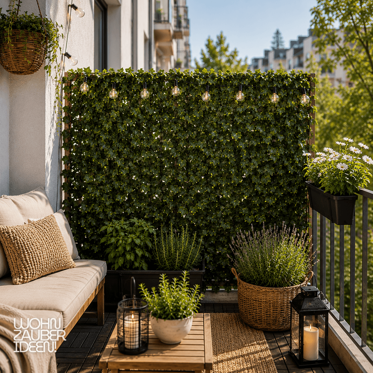 Balkon Sichtschutz Efeu