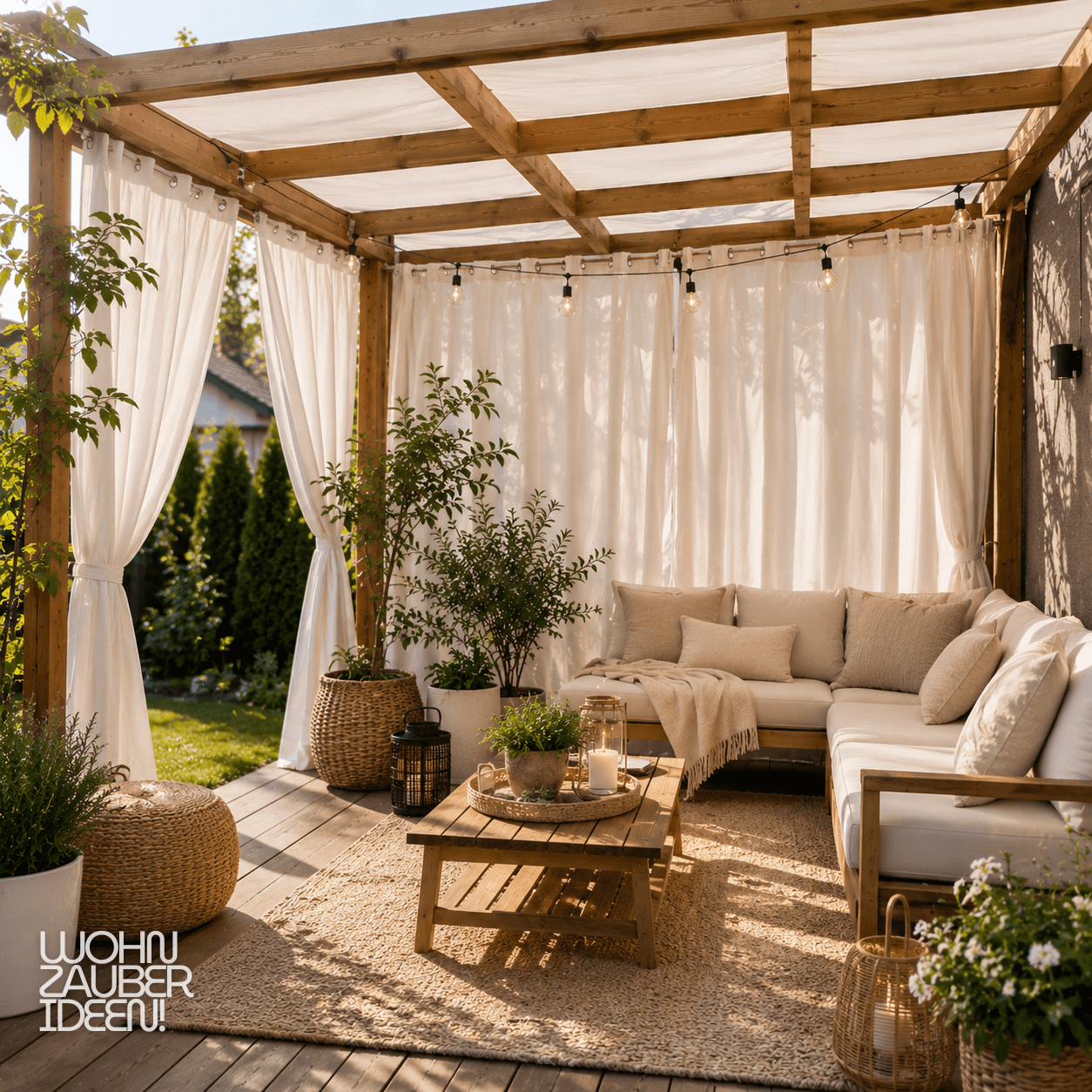 Balkon Sichtschutz Vorhänge