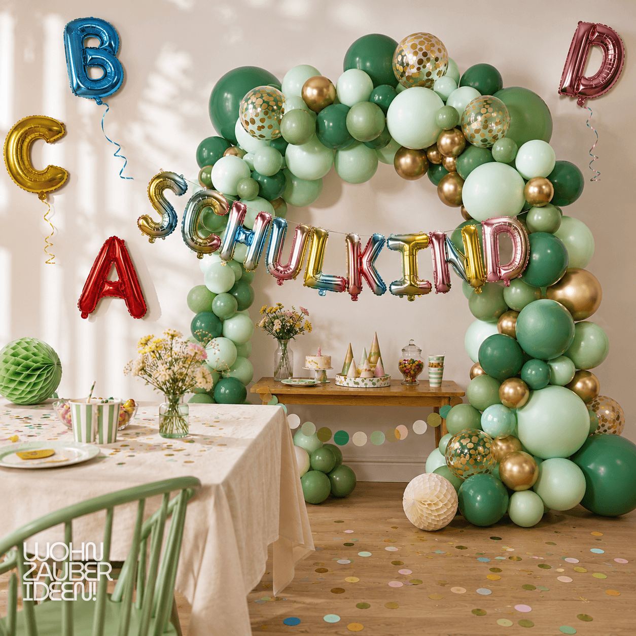Deko Einschulung Ballonbogen